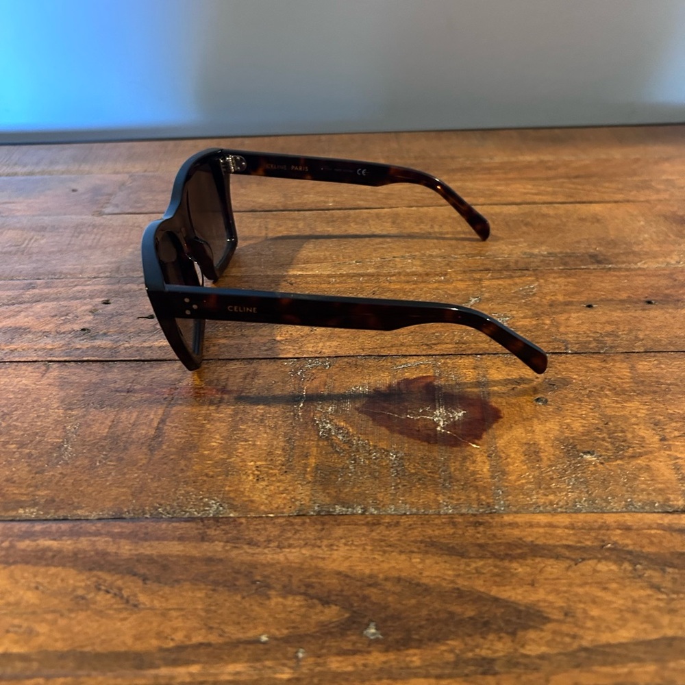 Celine 3 Dots 55mm Cat-Eye Brown Tortoise Frame&Dark Brown Gradient Lens w/Case - Picture 6 of 14